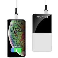 Зарядний пристрій УМБ Power Bank 20000 mAh Xiaomi Power Quantus MI 2.1 C 2xUSB повербанк з ліхтариком, зовнішній акумулятор батарея для телефону