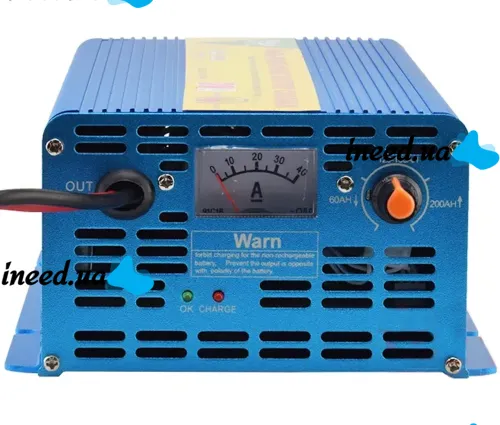 Зарядний пристрій для акумулятора UKC Battery Charger 12v 30A MA-1230A з вбудованим амперметром, Зарядка для акумуляторів авто і мото