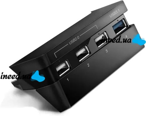 Універсальний Usb Hub dobe PS4 Slim Концентратор на 4 порти для ігрової приставки Sony Playstation, Юсб Хаб розгалужувач для периферійних пристроїв