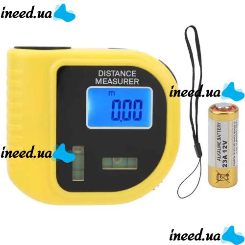 Electronic laser ruler Kronos Top CP-3010 3 in 1 level 18 m, laser rangefinder, construction tape measure for determining accurate measurements Yellow