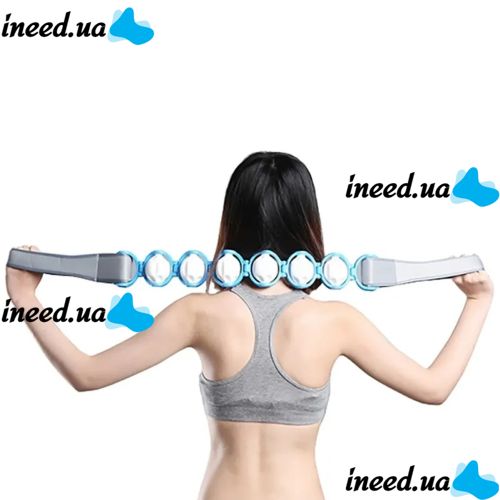 Роликовий масажер для шиї і спини Multi functional HX-8866 Massager Стрічковий масажер-стрічка massger thread Body Massage Roller Rope