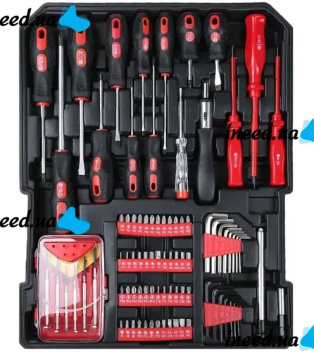 Автомобільний набір інструментів Tool Set MD-16064 187 предметів з тріскачкою для машини і вдома Комплект ручного інструменту MAG-835 у валізі