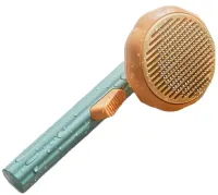 Щітка для вичісування шерсті для тварин Pet Brush pumpkin, Ковтуноріз для чищення підшерстя у собак і котів з кнопкою для грумінгу котів Дешеддер