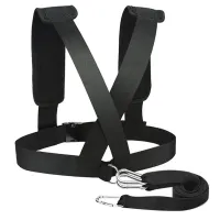Sports Belts for Body Strength Training Fitness Sled Harness Vest Acceleration Harness with Rings Fitness Belt for Sports Black