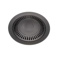 Non-stick round Frying Pan Grill grill for a 32 cm kitchen stove, Grill Lid made of durable material for frying meat and vegetables Black