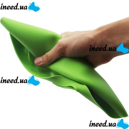 Силіконова миска для випічки Silicone Cooking Pocket 24.5 * 22 см миска-форма, конверт для запікання і готування, кругла форма для кухні Зелена