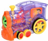 Educational Toy Train Laying Dominoes Happy Truck sciences 955-1A 60 parts Children's Constructor Train Train Domino 660B from batteries from children