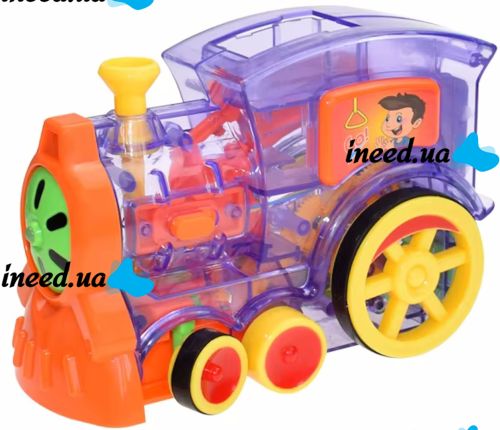 Educational Toy Train Laying Dominoes Happy Truck sciences 955-1A 60 parts Children's Constructor Train Train Domino 660B from batteries from children