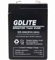 Универсальный свинцово-кислотый аккумулятор GDLITE GD-640 6V 4Ah для весов и фонарей, Аккумуляторная батарея GDLiting 6В 4Ач для бесперебойника