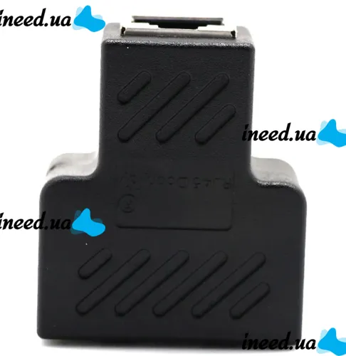 Одноканальний пасивний подвійний перехідник Подовжувач HDMI сигналу-2xRJ45 адаптер Voltronic по UTP кабелю по двом крученим парам до 30м 1080p Чорний