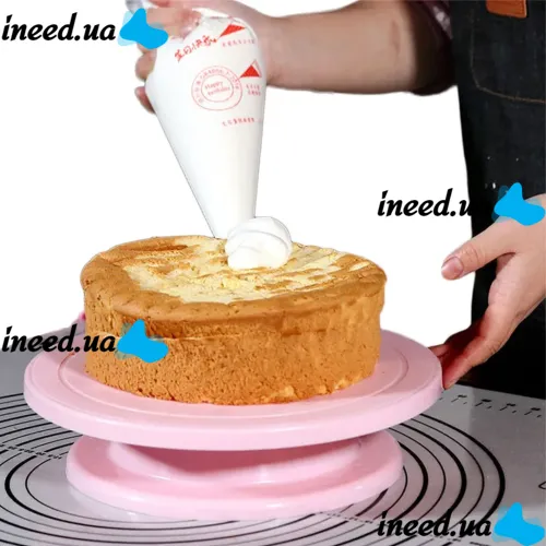 Обертається підставка Cake Turntable для виготовлення та декорування торта 28 см Тортівниця, поворотний стіл піднос для прикраси торта 360 градусів