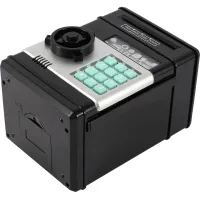 Дитяча електронна скарбничка сейф Mony Safe, купюроприймач, банкомат, з кодовим замком для паперових купюр, монет на батарейках Piggy number Bank