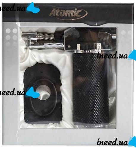 Gas turbo lighter burner Antai 0595 with piezo ignition and stand, Turbo burner soldering iron Atomic with fire control up to 1300°C for barbecues
