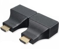 Одноканальний пасивний подвійний перехідник Подовжувач HDMI сигналу-2xRJ45 адаптер Voltronic по UTP кабелю по двом крученим парам до 30м 1080p Чорний