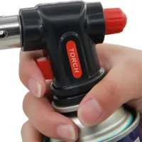 Portable Gas Burner for Canister Multi Purpose Torch No. 504 With Travel Cutter with Piezo Ignition Flame Control Manual Gas Soldering Iron