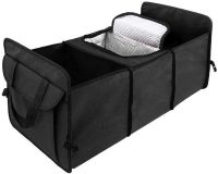 Folding Bag Organizer Trunk Organizer & Cooler in the trunk of the car, Folding nylon container with a thermal compartment, Refrigerator organizer in the car