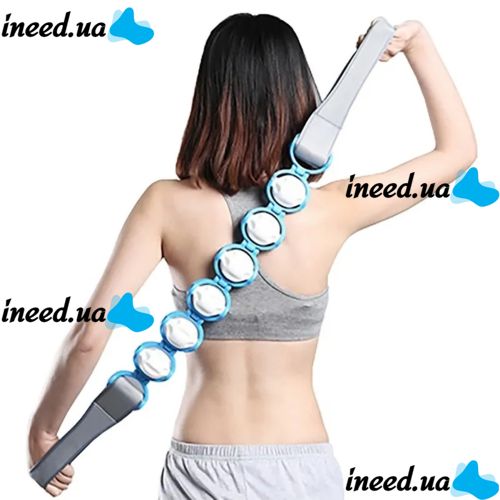 Роликовий масажер для шиї і спини Multi functional HX-8866 Massager Стрічковий масажер-стрічка massger thread Body Massage Roller Rope
