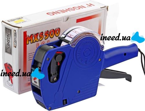 Single-line etiquette pistol EOS5500 for sticker price tags and labels, Hand gun for price marking, Marker 1 line of 8 digits