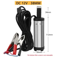 Diesel Pump Automotive Submersible Diesel Pump for Pumping Diesel Fuel with 12V 38 mm Pliers, 12V Electric Pump for Kerosene and Fuel Oil