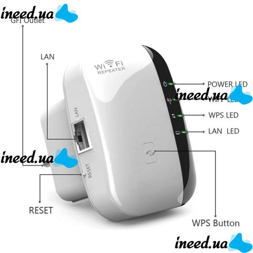 Беспроводной Wi-Fi Repeater LV-WR31-36 репитер сети 300 Мбит/с, 2dBi, WLAN усилитель сигнала роутера, ретранслятор, расширитель диапазона