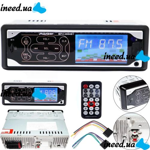 Car stereo ISO Pioneer MP3-3884 car stereo with touch buttons