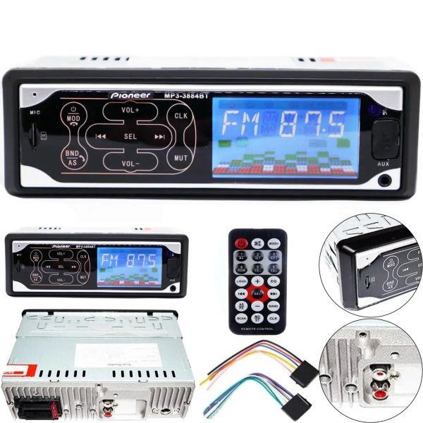 Автомобильная магнитола ISO Pioneer MP3-3884 автомагнитола с сенсорными кнопками