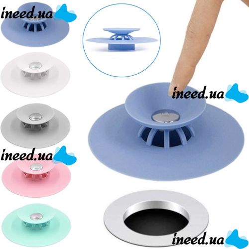 Універсальна силіконова фільтр-заглушка Flex Drain Store для зливу раковини, Пробка пастка для ванн і раковин, фільтр-пробка для ванної та кухні