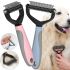 Double-sided comb for combing the hair of cats and dogs AND217 Dechedder Undercoat Remover, Pet grooming Brush AND-217
