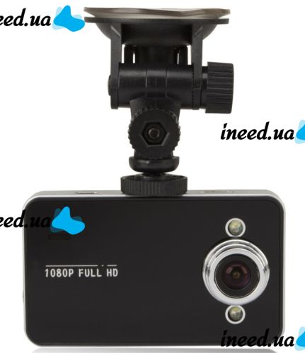 Автомобильный видеорегистратор DVR K6000 Full HD Vehicle Blackbox DVR 1080p, DVR 6000 FullHD, Авторегистратор экран 2,4 дюйма в салон машины Черный