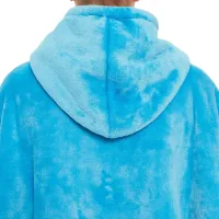 Толстовка-плед з капюшоном Huggle Hoodie Ultra Plush Blanket 2 в 1 унісекс оверсайз толстовка худі плюшевий плед з рукавами на флісі 74Х110 см Блакитна