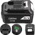 Additional Battery for Cordless Chainsaw Li-on 21V 2Ah Black Electric Tools, Replaceable Battery 21V 2mAh Black