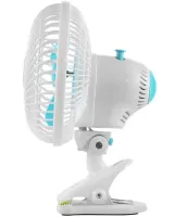 Atlafa AT-F2506 Table Mini Clip-on Fan 2 modes of operation, WX707 Air Cooler with clip-on clip 2 speeds mains power White