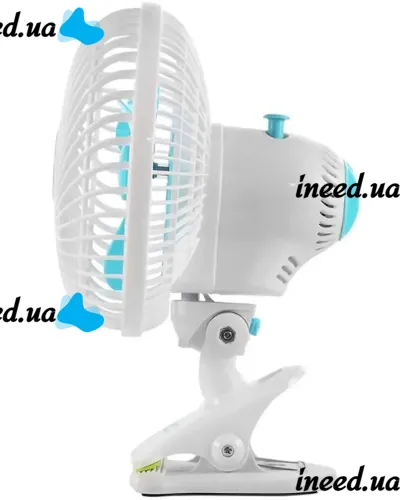 Atlafa AT-F2506 Table Mini Clip-on Fan 2 modes of operation, WX707 Air Cooler with clip-on clip 2 speeds mains power White
