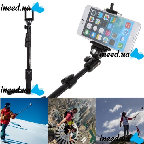 Yunteng YT-1288 Professional Tripod Monopod Phone and Camera Holder with Bluetooth Remote Control, Extendable Handheld Tripod Monopod, Selfie Stick