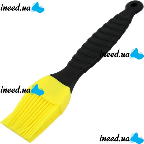 Набір кондитерських силіконових кистей Better Brush з 3 штук з пластиковою ручкою для змазування їжі, випічки, кулінарні пензлики для кухні Жовті