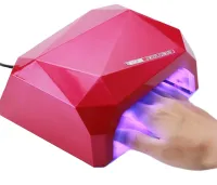 УФ лампа Beauty nail Diamond D-058 CCF + LED 36W для манікюру і педикюру гібридна лампа для сушіння нігтів, гель лаку 36Вт з таймером рожева