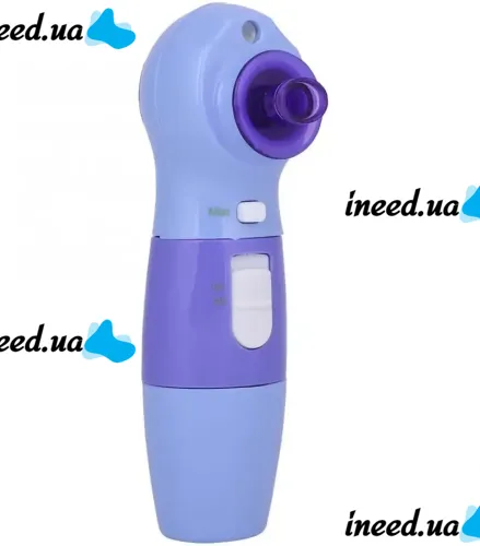 Масажер для механічного чищення обличчя Power Perfect pore ZA-11 4 насадки, апарат для вакуумного очищення обличчя очищувач пір PL-1026 Фіолетовий