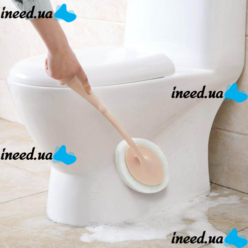 Універсальна щітка Sponge Brush для прибирання унітазу, ванної, чистяча губка з мікрофібри для чищення та миття кухні з довгою ручкою