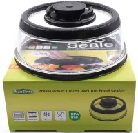Багаторазова Вакуумна кришка Press Dome Stay Fresh Longer NJ - 352 19см для пакування харчових продуктів кухонний контейнер вакууматор для їжі Чорний