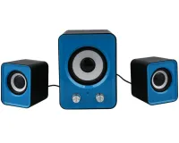 Speaker Mini FT-202 2.1 PC Music Computer Speakers, Speaker System with Subwoofer and 9W Satellites from USB Mini-jack 3.5mm Blue