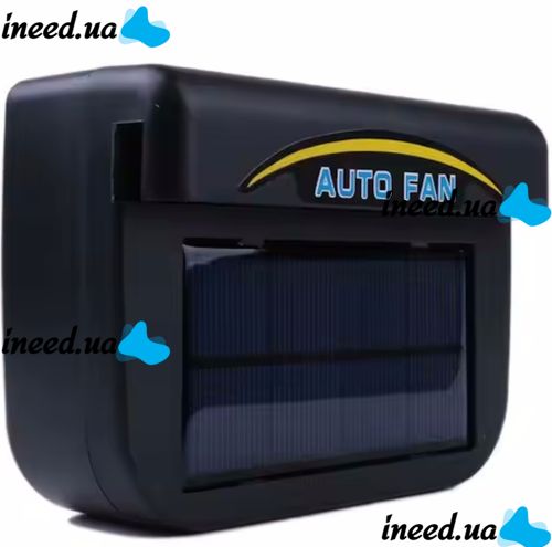 Автомобільний віконний вентилятор Solar Auto Fan на сонячній батареї з гумовою трубкою для кріплення на бічне скло, система охолодження машини