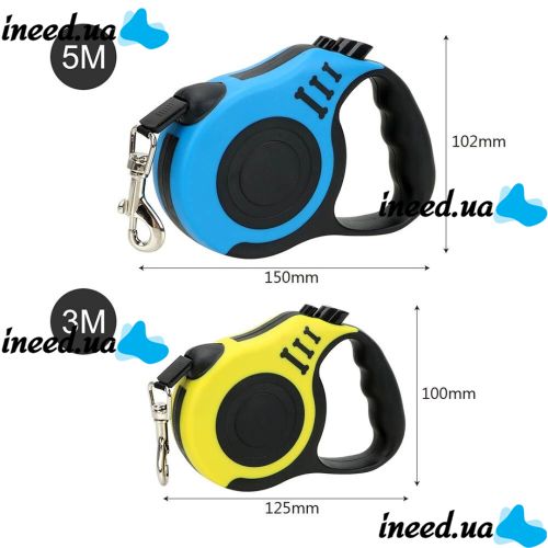 Автоматичний висувний повідець рулетка Trox TR-30 для вигулу собак 3м з блокуванням, Маленький повідець-рулетка для прогулянок із собаками до 12 кг