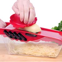 Мультислайсер Mandoline Slicer 6 в 1 Red, Ручна овочерізка для овочів і фруктів з контейнером, Слайсер, Терка міні комбайн 6в1 Червона
