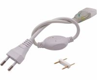 Кабель питания адаптер для светодиодной LED ленты 5050 Foton Power Cable Neon с контроллером 220V IP65, Шнур вилка для светодиодного неона от 220В
