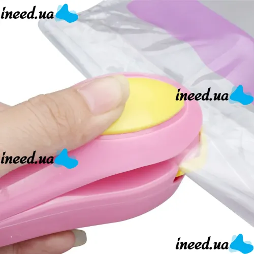 Ручной мини запайщик пакетов Type Mini Sealing 10x4 см, запаиватель упаковщик для хранения продуктов и вещей в полиэтиленовых пакетах на батарейках