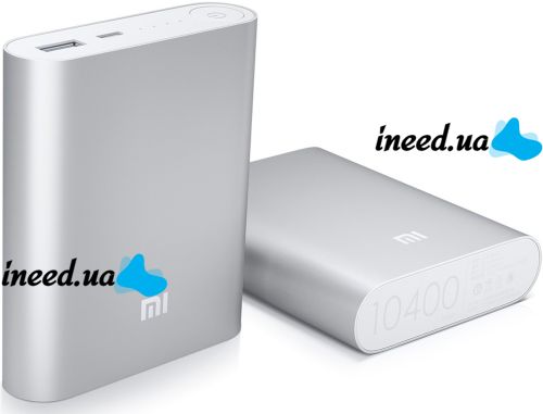 Портативное зарядное устройство Xiaomi MI Power Bank 10400 mAh внешний аккумулятор для телефона IOS Android, универсальный повербанк 2.1А USB