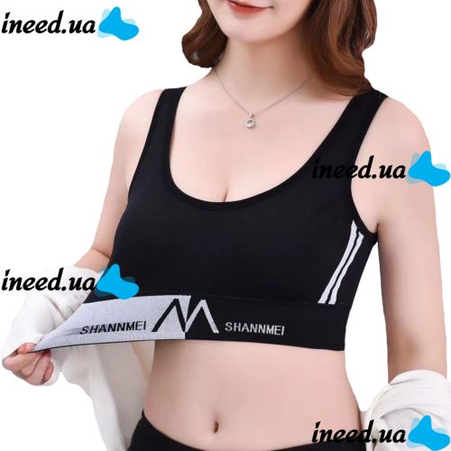 Спортивний топ Shoulder Sports Suit Shannmei ABC888, безшовний бюстгальтер, ліфчик пуш-ап з м'якими чашками для спорту, тренувань, Shanmei