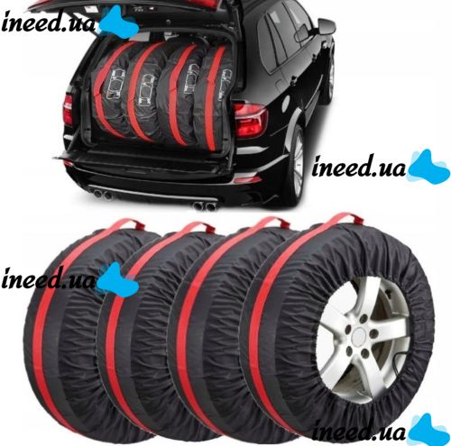 Set of covers for car wheels 4pcs AO-WC-20 R18-R20" with handles, Adjustable Dustproof Bag Cover for Storing and Protecting tires and rims