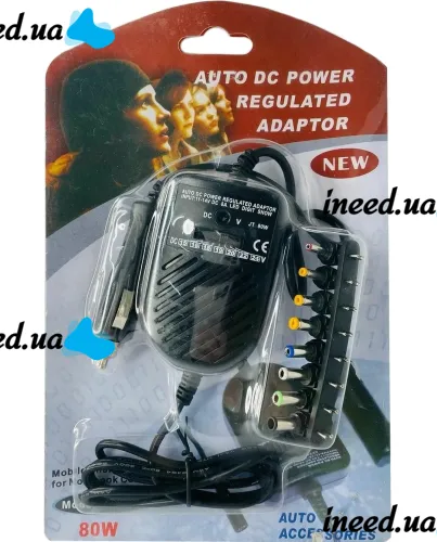 Car charger for laptops Note book car charge EL-80W, Universal Charging Adapter for Laptop in car 80W from Cigarette lighter