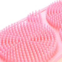 Silicone Double-Sided Body Scrubber, 70 cm, Body Scrubber and Massager, Shower and Bath Massage Brush with Handles, Silica Gel Bath Brush